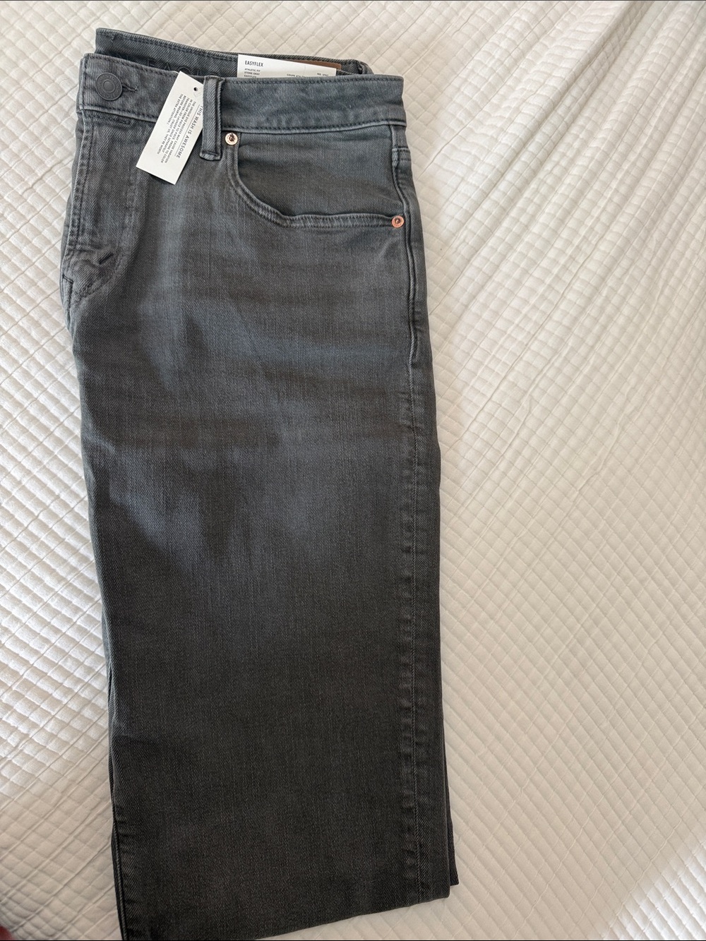 American Eagle Outfitters Charcoal Straight-Leg Jeans